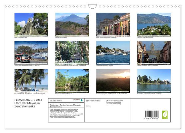 Produktbild: Guatemala - Buntes Herz der Mayas in Zentralamerika (Wandkalender 2026 DIN A3 quer), CALVENDO Monatskalender