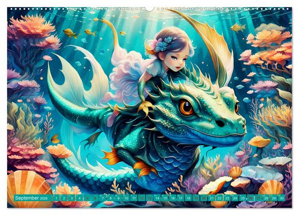 Produktbild: Verzauberte Unterwasserwelt (hochwertiger Premium Wandkalender 2026 DIN A2 quer), Kunstdruck in Hochglanz