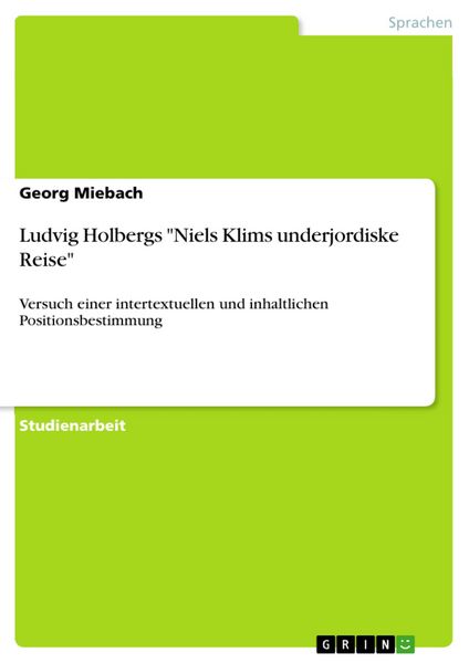Produktbild: Ludvig Holbergs "Niels Klims underjordiske Reise"