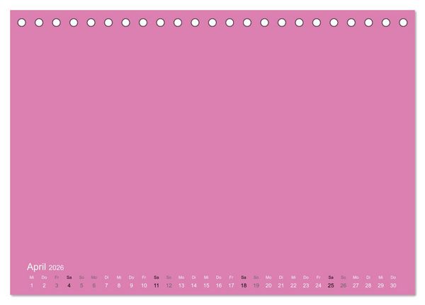 Produktbild: Bastelkalender - Pink (Tischkalender 2026 DIN A5 quer), CALVENDO Monatskalender