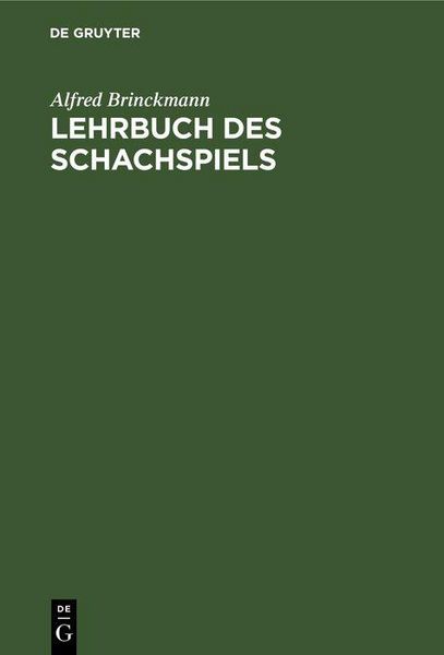 Produktbild: Lehrbuch des Schachspiels