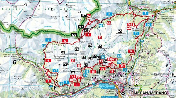 Produktbild: ROTHER Wanderf&uuml;hrer Meraner H&ouml;henweg. Alle Etappen - mit Gipfelrouten und Tagestouren in der Texelgruppe