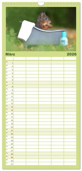 Produktbild: Familienplaner 2026 - Geheimes Waldleben mit 5 Spalten (Wandkalender, 21 x 45 cm) CALVENDO