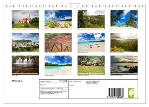 Produktbild: Mauritius (Wandkalender 2027 DIN A4 quer), CALVENDO Monatskalender