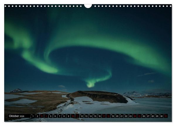 Produktbild: Aurora borealis - Magische Polarlichtn&auml;chte in Island und Norwegen (Wandkalender 2026 DIN A3 quer), CALVENDO Monatskalender