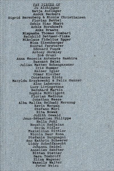Fav Pieces, Taschenbuch von Konrad Fersterer,Ju Aichinger,Katja Aufleger,Anouk Beckers,Sigrid Berenberg, Verlag für moderne Kunst, 978-3-99153-214-9