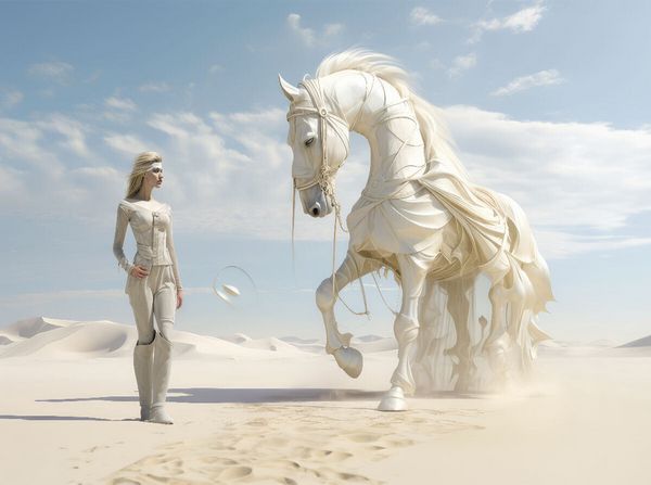 Produktbild: CALVENDO Puzzle Surrealismus trifft Pferdefans | 2000 Teile Lege-Gr&ouml;&szlig;e 90x67cm Foto-Puzzle f&uuml;r gl&uuml;ckliche Stunden