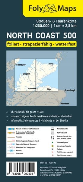 Produktbild: FolyMaps Karte Schottlands North Coast 500