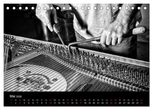 Produktbild: Klavierbau (Tischkalender 2026 DIN A5 quer), CALVENDO Monatskalender