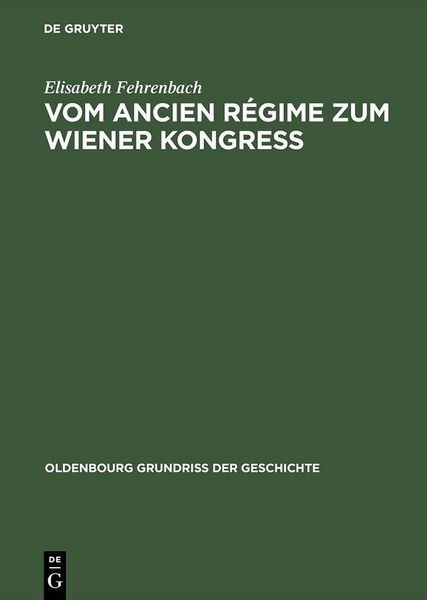 Produktbild: Vom Ancien R&eacute;gime zum Wiener Kongress
