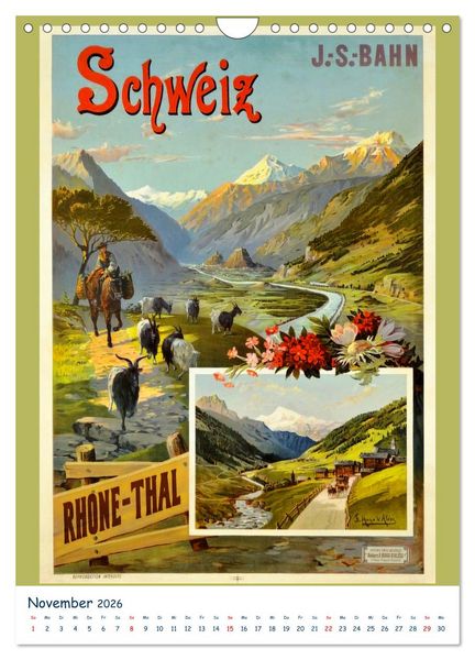 Produktbild: Schweizer Plakatkunst (Wandkalender 2026 DIN A4 hoch), CALVENDO Monatskalender