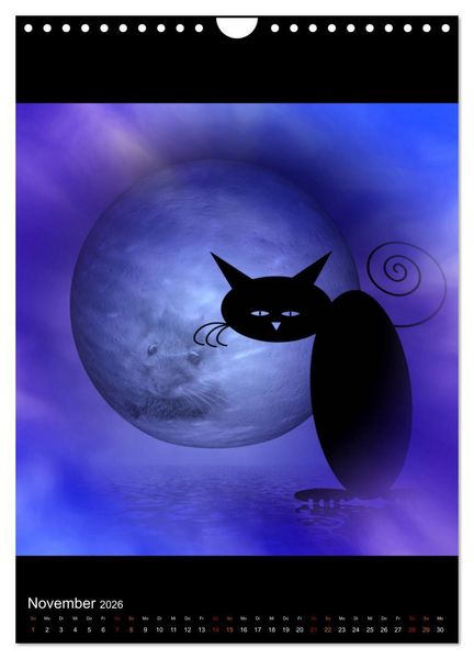 Produktbild: Mooncats - sie leben und sie tr&auml;umen (Wandkalender 2026 DIN A4 hoch), CALVENDO Monatskalender