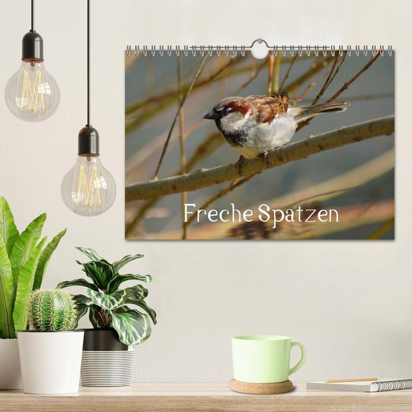 Produktbild: Freche Spatzen (Wandkalender 2026 DIN A4 quer), CALVENDO Monatskalender