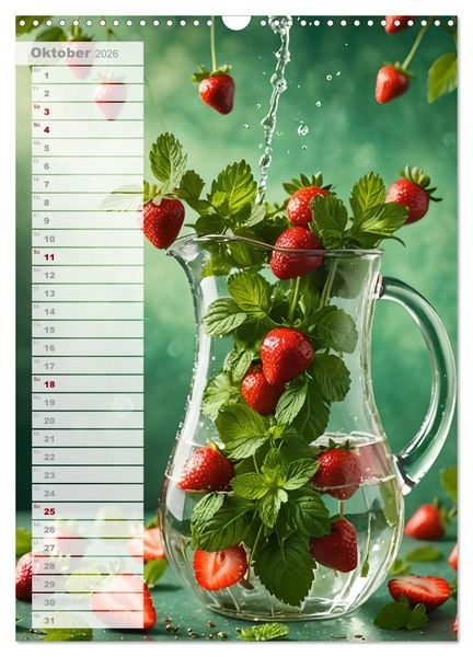 Produktbild: Vitalit&auml;t im Glas - Erfrischende Momente mit Infused Water Kreationen (Wandkalender 2026 DIN A3 hoch), CALVENDO Monatskalender