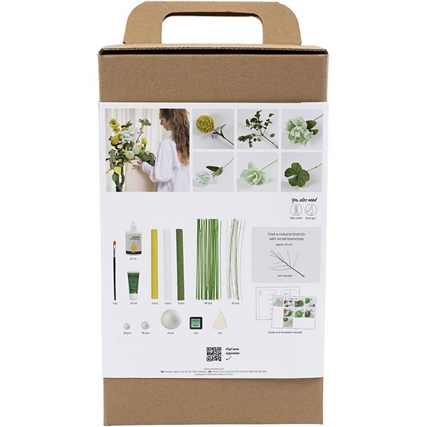 Produktbild: Creativ Company Maxi Kreativ Set Krepppapier, Blumenstrau&szlig;, Hellgr&uuml;n, Dunkelgr&uuml;n, Pastellgr&uuml;n, Wei&szlig;
