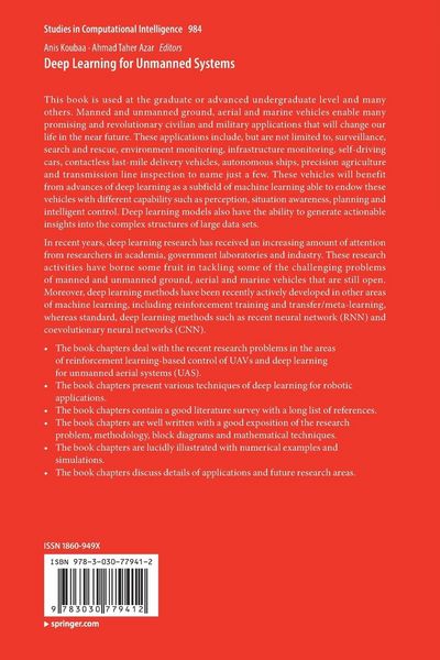 Produktbild: Deep Learning for Unmanned Systems