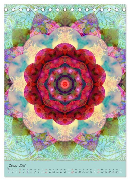 Produktbild: FLORALE MANDALAS (Tischkalender 2026 DIN A5 hoch), CALVENDO Monatskalender