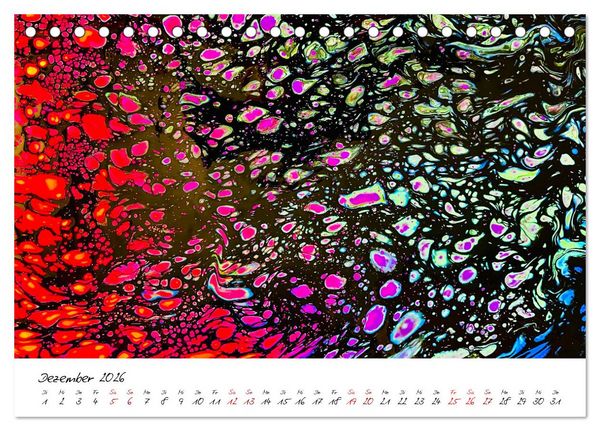 Produktbild: Abstrakte Regenbogen (Tischkalender 2026 DIN A5 quer), CALVENDO Monatskalender