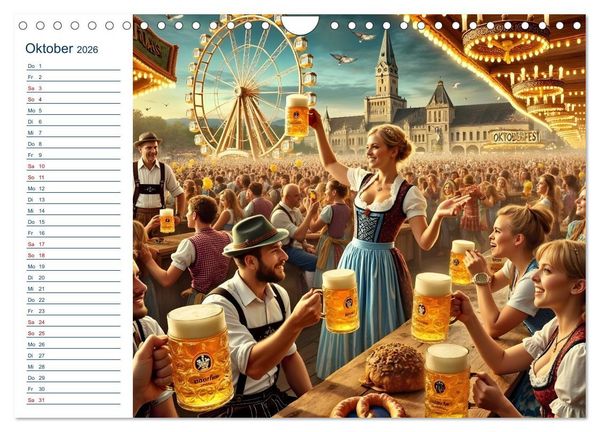 Produktbild: Boarisch durchs Jahr - Feste Br&auml;uche und Lebenslust (Wandkalender 2026 DIN A4 quer), CALVENDO Monatskalender