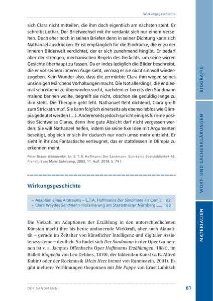 Produktbild: Der Sandmann von E. T. A. Hoffmann (Textausgabe)
