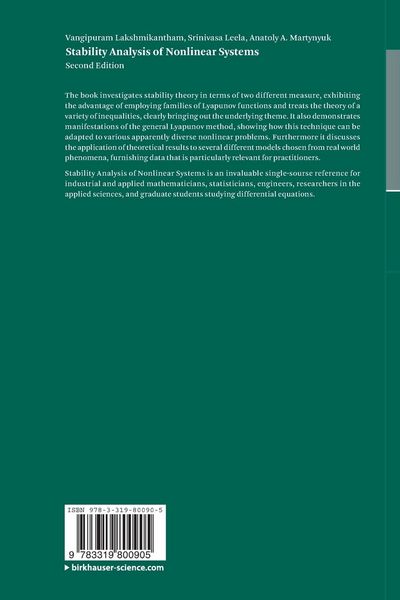Produktbild: Stability Analysis of Nonlinear Systems