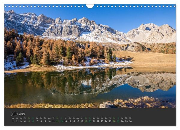 Produktbild: Lacs de montagne. Miroir des cimes (Calendrier mural 2027 DIN A3 vertical), CALVENDO calendrier mensuel