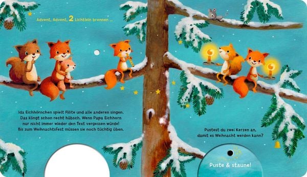 Produktbild: Mein Puste-Licht-Buch: Advent, Advent, ein Lichtlein brennt