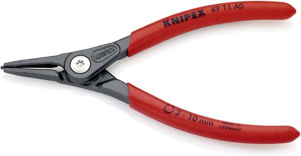 Produktbild: Knipex 49 11 A0 Seegeringzange Passend f&uuml;r (Seegeringzangen) Au&szlig;enringe 3-10 mm Spitzenform (Details) gerade