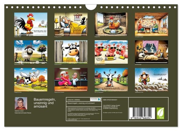 Produktbild: Bauernregeln, unsinnig und am&uuml;sant (Wandkalender 2026 DIN A4 quer), CALVENDO Monatskalender