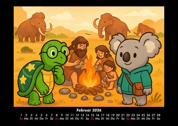 Produktbild: Taz & Kiki - Eine Reise durch die Zeit 2026 Fotokalender DIN A3