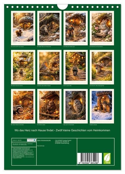 Produktbild: Wo das Herz nach Hause findet - Zw&ouml;lf kleine Geschichten vom Heimkommen (Wandkalender 2027 DIN A4 hoch), CALVENDO Monatskalender