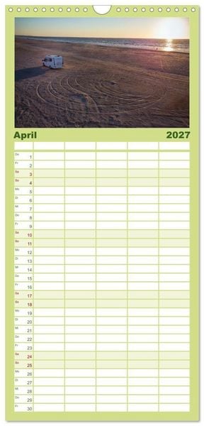 Produktbild: Familienplaner 2027 - D&auml;nemark - Mit dem Wohnmobil durch J&uuml;tland mit 5 Spalten (Wandkalender, 21 x 45 cm) CALVENDO