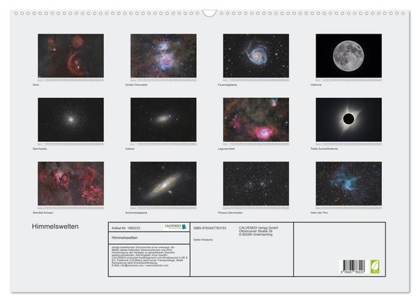Produktbild: Himmelswelten (Wandkalender 2026 DIN A2 quer), CALVENDO Monatskalender