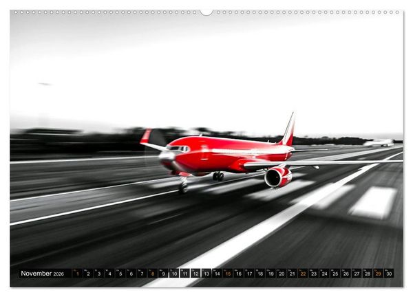 Produktbild: BLITZschnell - Z&uuml;ge und Flugzeuge in Bewegung - Color-Key (hochwertiger Premium Wandkalender 2026 DIN A2 quer), Kunstdruck in Hochglanz