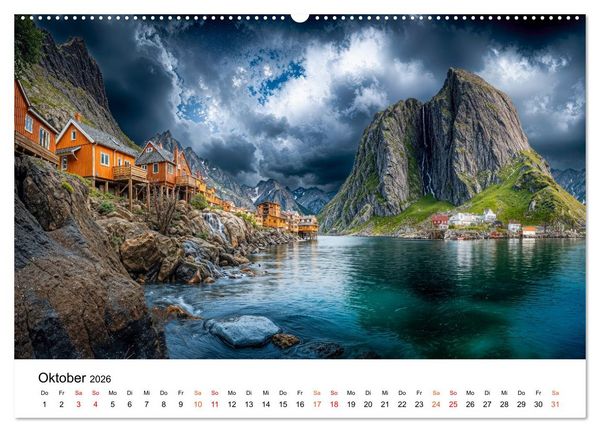 Produktbild: Lofoten - Arktische Tr&auml;ume (Wandkalender 2026 DIN A2 quer), CALVENDO Monatskalender