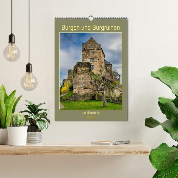 Produktbild: Burgen und Burgruinen am Mittelrhein (Wandkalender 2026 DIN A3 hoch), CALVENDO Monatskalender