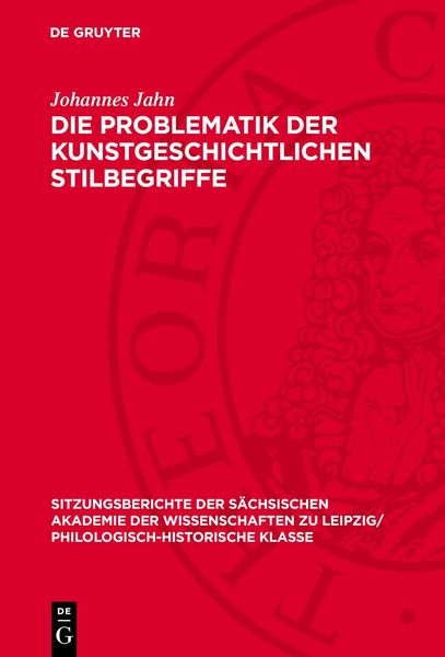 Produktbild: Die Problematik der kunstgeschichtlichen Stilbegriffe