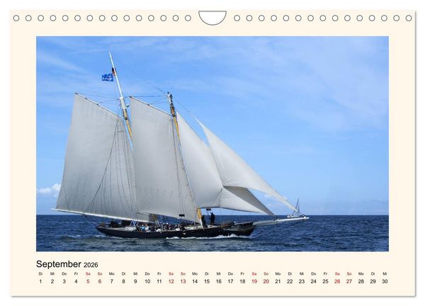 Produktbild: Unter vollen Segeln Traditionssegler auf der Ostsee (Wandkalender 2026 DIN A4 quer), CALVENDO Monatskalender