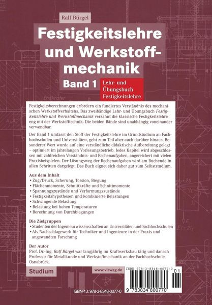 Produktbild: Festigkeitslehre und Werkstoffmechanik