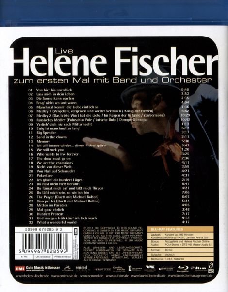Produktbild: Helene Fischer - Live/Zum ersten Mal mit Band und Orchester
