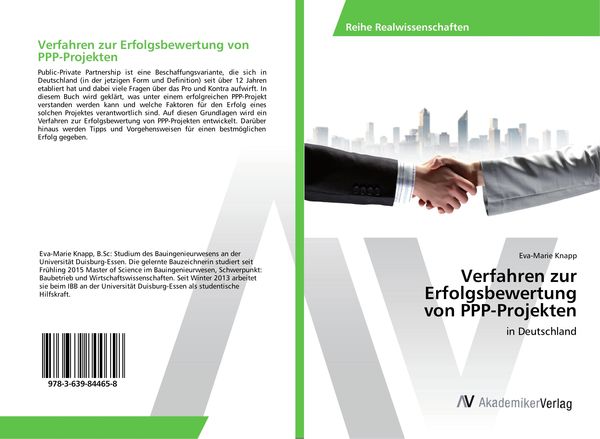 Verfahren zur Erfolgsbewertung von PPP-Projekten, Taschenbuch von Eva-Marie Knapp, AV Akademikerverlag, 9783639844658