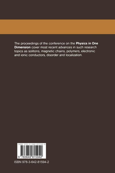 Produktbild: Physics in One Dimension