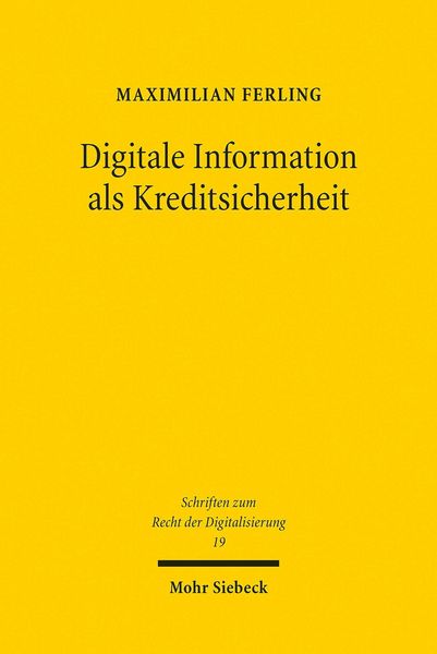 Produktbild: Digitale Information als Kreditsicherheit
