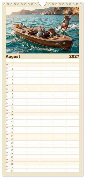 Produktbild: Familienplaner 2027 - Zauberhafte Welt der Rattlis mit 5 Spalten (Wandkalender, 21 x 45 cm) CALVENDO