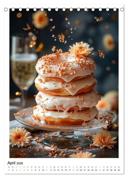 Produktbild: Donuts f&uuml;r Gourmets (Tischkalender 2026 DIN A5 hoch), CALVENDO Monatskalender