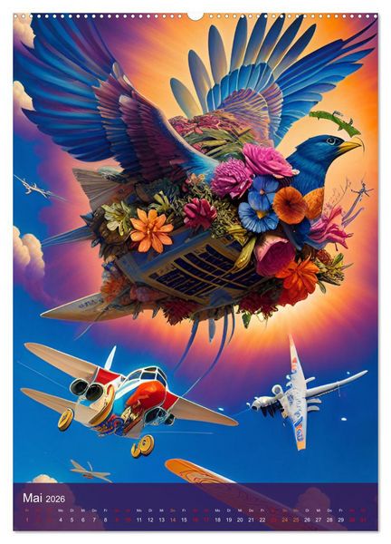 Produktbild: Fotokunst mit KI - Surrealismus (hochwertiger Premium Wandkalender 2026 DIN A2 hoch), Kunstdruck in Hochglanz