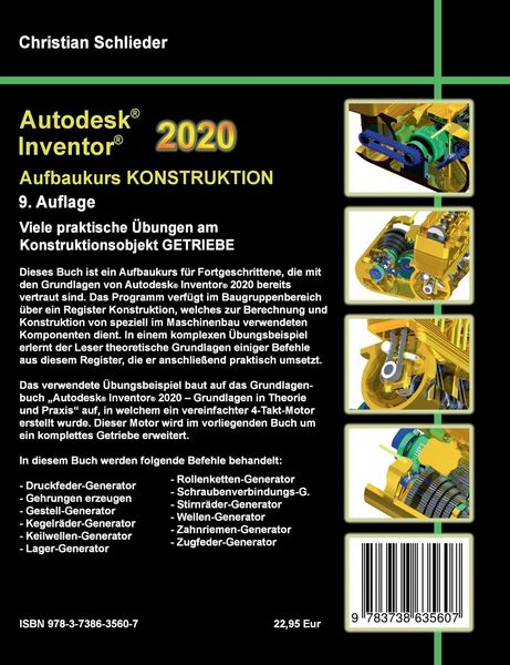 Produktbild: Autodesk Inventor 2020 - Aufbaukurs Konstruktion