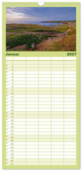 Produktbild: Familienplaner 2027 - Cote Sauvage. Wilde Atlantikk&uuml;ste der Bretagne. mit 5 Spalten (Wandkalender, 21 x 45 cm) CALVENDO