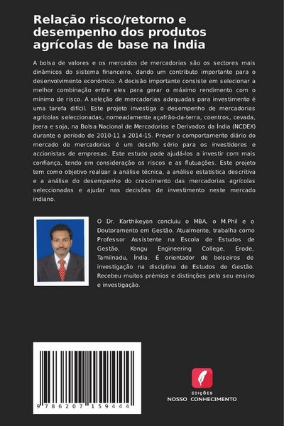 Produktbild: Rela&ccedil;&atilde;o risco/retorno e desempenho dos produtos agr&iacute;colas de base na &Iacute;ndia