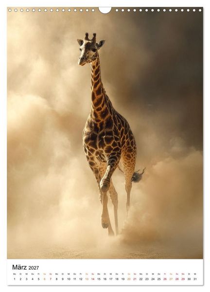 Produktbild: Giraffen - die Welt von oben betrachtet (Wandkalender 2027 DIN A3 hoch), CALVENDO Monatskalender